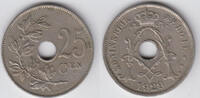 Belgien 25 Centimes belgium (belgique), 25 Centimes 1929, king albert I., like scan -