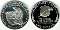 USA Dollar commemorative silver dollar "National Law enforcement officers memorial", like s -