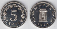 Malta 5 cents 5 cents, 1976 -