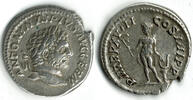 Römische Kaiserzeit - Caracalla Denar AR-Denar des Caracalla, Rv.: stehender Apollo m. Lyra, PM TRP XVIII COS IIII PP -