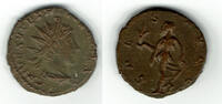 Römische Kaiserzeit - Tetricus II. Antoninian AE-Antoninian des Tetricus II., Rv.: Spes mit Blume rafft ihr Kleid, SPES AVGG -