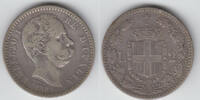 Italien 2 Lire italy, 2 lire 1881, Umberto, like scan -