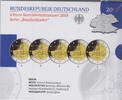 Deutschland 5 x 2 Euro Satz 2-Euro-Gedenkmünzen Schloss Charlottenburg (Berlin) im Folder -