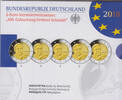 Deutschland 5 x 2 Euro Satz 2-Euro-Gedenkmünzen Helmut Schmidt im Folder -