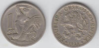 Tschechoslowakei 1 Krone czechoslovakia, 1 corona (Korun), like scan -