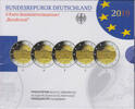 Deutschland 5 x 2 Euro 2-Euro-Gedenkmünzenset A-J, Bundesrat -
