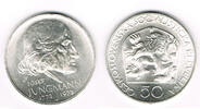 Tschechoslowakei 50 Kronen czechoslovakia silver coin "Josef Jungmann" 50 Korun -