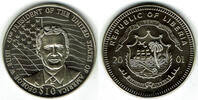 Liberia 10 Dollars Liberia, 10 Dollars, George W. Bush, like scan -