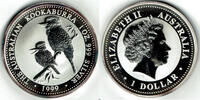 Australien 1 Dollar australia, kookaburra 1999, 1 ounce, like scan -