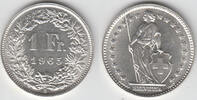 Schweiz 1 Franken Switzerland, silver coin, 1 Franken, like scan -
