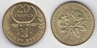 Madagaskar 20 Francs Madagaskar 1971, 20 Francs, F.A.O., Erhaltung siehe Scan! -