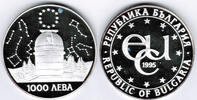 Bulgarien 1000 Leva bulgaria, silver coin "european currency unit!, like scan, only in capsule -