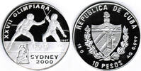 Kuba 10 Pesos Cuba, silver commemorative "sydney olympics 2000 - fencing" in capsule -