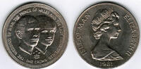 Isle of Man 1 Crown Islo of Man, 1 Crown 1981, <i>royal wedding of charles and diana</i>, siehe scan -
