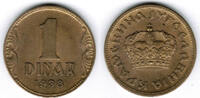 Jugoslawien 1 Dinar Yugoslawia, 1 dinar 1938 -
