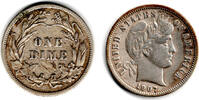 USA 10 Cents (Dime) USA, silver barber dime 1907, like scan -
