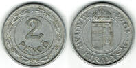 Ungarn 2 Pengo hungary silver coin, 2 pengö, like scan -