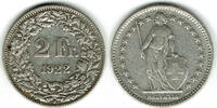 Schweiz 2 Franken 1922 Schweiz, Kursmünze Silber, 2 Franken, Erhaltung s... 11.28 £ Tax included +  8.59 £ shipping