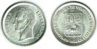Venezuela 25 Centimos Venezuela 1954, 25 Centimos, Silberkursmünze, Erhaltung siehe Scan! -