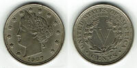 USA 5 Cents 1907 USA, liberty head 5 Cents 1907, like scan gutes sehr sc... 13.02 £ Tax included +  8.59 £ shipping