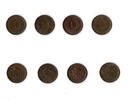 Schweiz 4 x 1 Rappen Switzerland, coin set 3 x 1 Rappen 1937, 1936, 1938, 1941 B, like photo -
