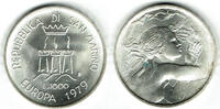 San Marino 1000 Lire San Marino 1979, 1000 Lire, European Unity, Erhaltung siehe Scan! -