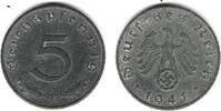 Drittes Reich 5 Pfennig 3. Reich, 1941 E, Kursmünze 5 Pfennig, Jaeger Nr. 370 -