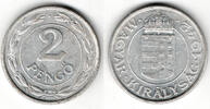 Ungarn 2 Pengo hungary silver coin, 2 pengö, like scan -