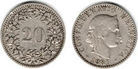 Schweiz 20 Rappen 1881 Switzerland, 20 Rappen 1881 B, like scan fast seh... 3.47 £ Tax included +  8.59 £ shipping