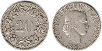 Schweiz 20 Rappen 1897 Switzerland, 20 Rappen 1897 B, like scan sehr schön 3.47 £ Tax included +  8.59 £ shipping