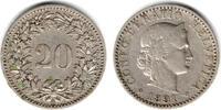 Schweiz 20 Rappen 1891 Switzerland, 20 Rappen 1891 B, like scan sehr schön 3.47 £ Tax included +  8.59 £ shipping