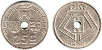 Belgien 25 Centimes belgium (belgique), 25 Centimes 1938, king albert I., like scan -