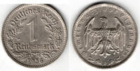 Drittes Reich 1 Mark Drittes Reich, Kursmünze 1 Mark 1936 D, Erhaltung siehe Scan! -