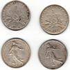 Frankreich 2 x 1 Franc france, 1 franc 1904 + 1 franc 1918 "la semeuse", like scan -