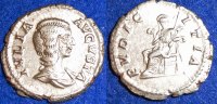 Römische Kaiserzeit - Iulia Domna Denar AR Denar Iulia Domna, Rv.: n. li. sitzende Pudicitia, PVDICITIA -