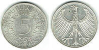 BRD 5 DM 1958 G Bundesrepublik Deutschland, 5 DM Silberadler 1958 G, Erh... 7.81 £ Tax included +  8.59 £ shipping