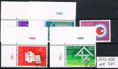 Schweiz 5 Werte (20C - 110C) Schweiz 1982 5 Marken Jahresereignisse -