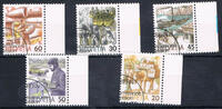 Schweiz 5 Werte (20 C - 60 C) Schweiz 1987, 5 Marken Postbeförderung -