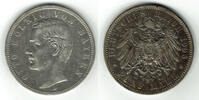 Kaiserreich - Bayern 5 Mark Deutsches Kaiserreich, Bayern, König Otto, 5 Mark 1908 D, Silber! -