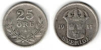 Schweden 25 Öre sweden silver coin, 25 Öre, gustav V., like scan! -