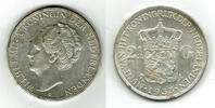Niederlande 2 1/2 Gulden Netherlands, silver coin 2 1/2 gulden, wilhelmina, like scan -
