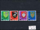Schweiz 4 Werte (20 C - 80 C) Schweiz 1979 4 Marken Pro Juventute: Gemeindewappen -