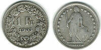 Schweiz 1 Franken Switzerland, silver coin, 1 Franken, like scan -