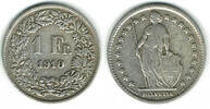 Schweiz 1 Franken Switzerland, silver coin, 1 Franken, like scan -