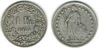 Schweiz 1 Franken Switzerland, silver coin, 1 Franken, like scan -