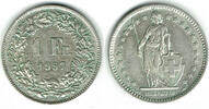 Schweiz 1 Franken Switzerland, silver coin, 1 Franken, like scan -