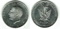 Türkei 10 Lira turkey silver coin, 10 lira 1960, atatürk, 27th may revolution, like scan -