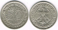 Weimarer Republik 50 Pfennig Weimar, Kursmünze 50 Reichspfennig 1928 D, Beispielbild! -