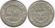 Weimarer Republik 50 Pfennig Weimar, 50 Reichspfennig 1929 A, Beispielbild! -
