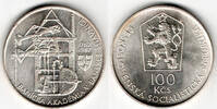 Tschechoslowakei 100 Kronen czechoslovakia, silver coin "mining" -